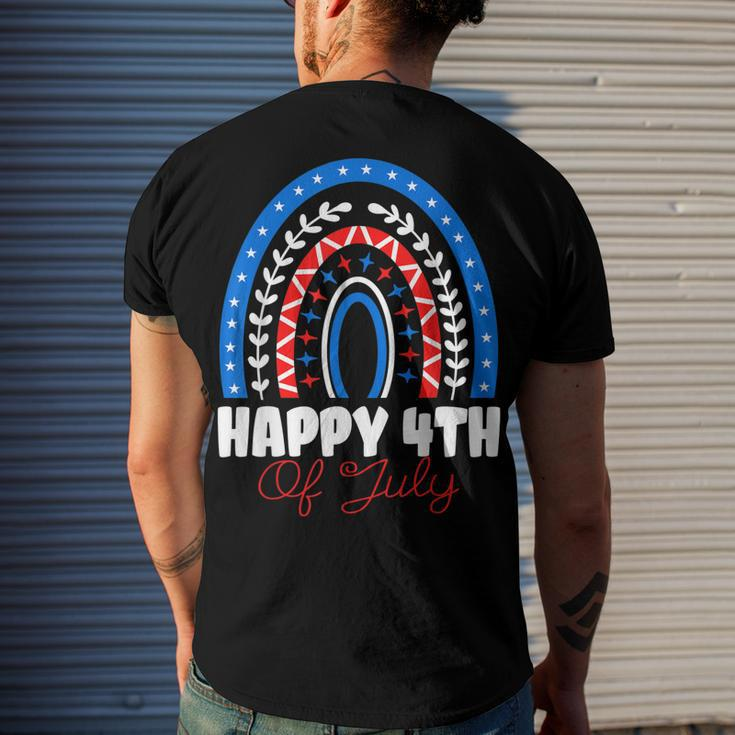 Happy 4Th Of July Celebration 4Th Of July Rainbow Men's T-shirt Back Print Gifts for Him