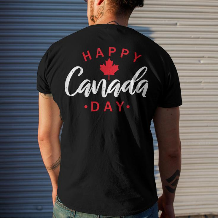 Happy Canada Day Maple Leaf Canadian Flag Kids Men's T-shirt Back Print Gifts for Him