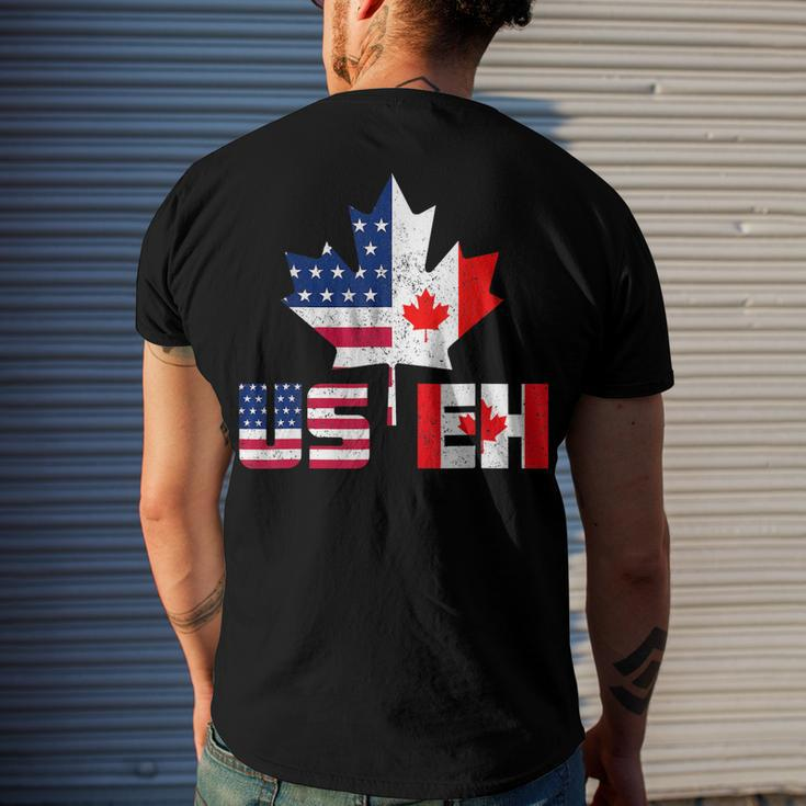 Happy Canada Day Usa Pride Us Flag Day Useh Canadian Men's T-shirt Back Print Gifts for Him
