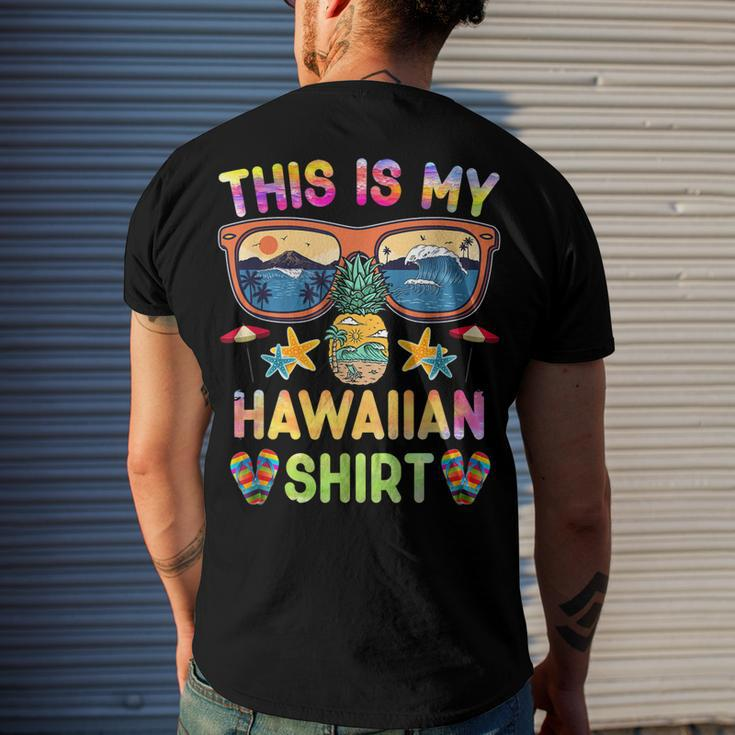 This Is My Hawaiian Luau Aloha Hawaii Beach Pineapple Men's T-shirt Back Print Gifts for Him
