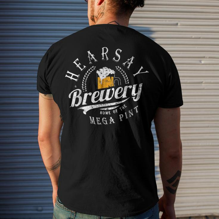 Hearsay Brewing Co Home Of The Mega Pint That’S Hearsay V2 Men's Back Print T-shirt Gifts for Him