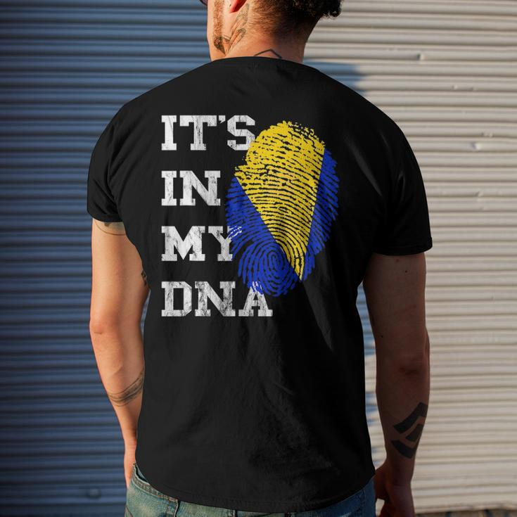 Its In My Dna Bosnia Herzegovina Genetik Bosnian Roots Men's Back Print T-shirt Gifts for Him