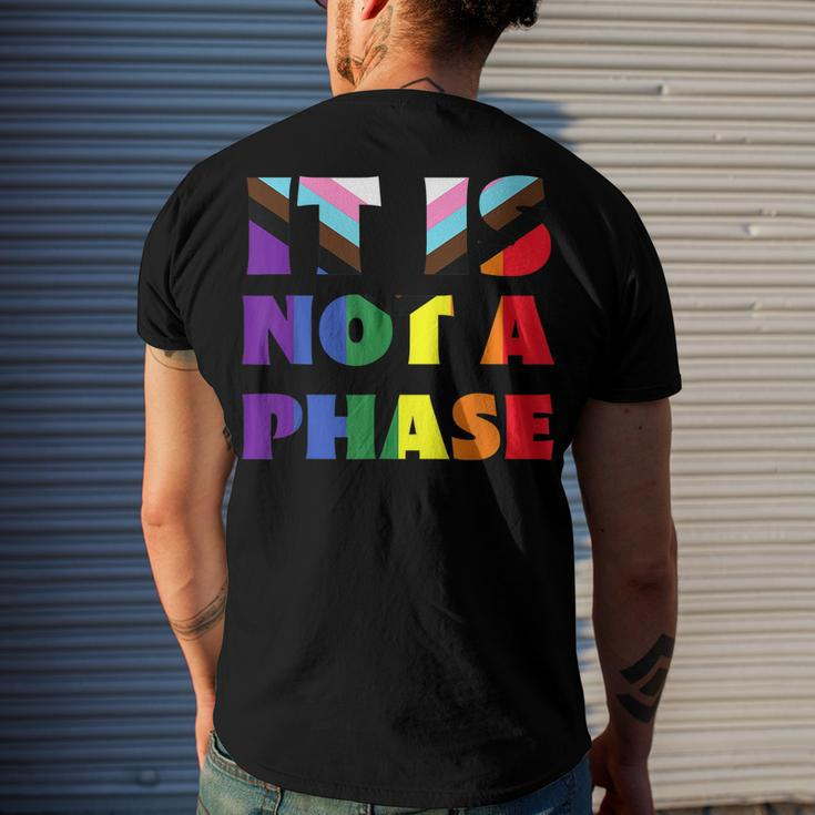 Its Not A Phase Lgbtqia Rainbow Flag Gay Pride Ally Men's Back Print T-shirt Gifts for Him