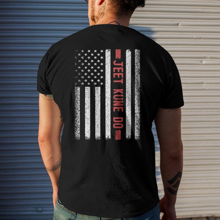 Jeet Kune Do American Flag 4Th Of July Men's Back Print T-shirt Gifts for Him
