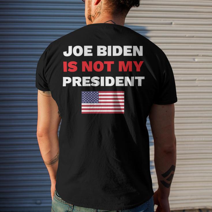 Joe Biden Is Not My President Not My President Men's Crewneck Short Sleeve Back Print T-shirt Gifts for Him