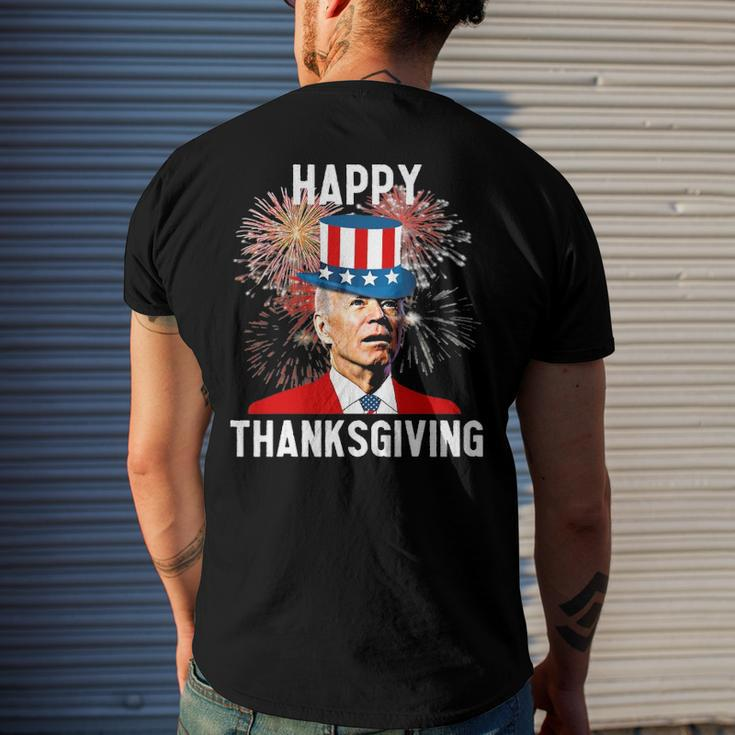 Joe Biden Thanksgiving For 4Th Of July Men's Back Print T-shirt Gifts for Him