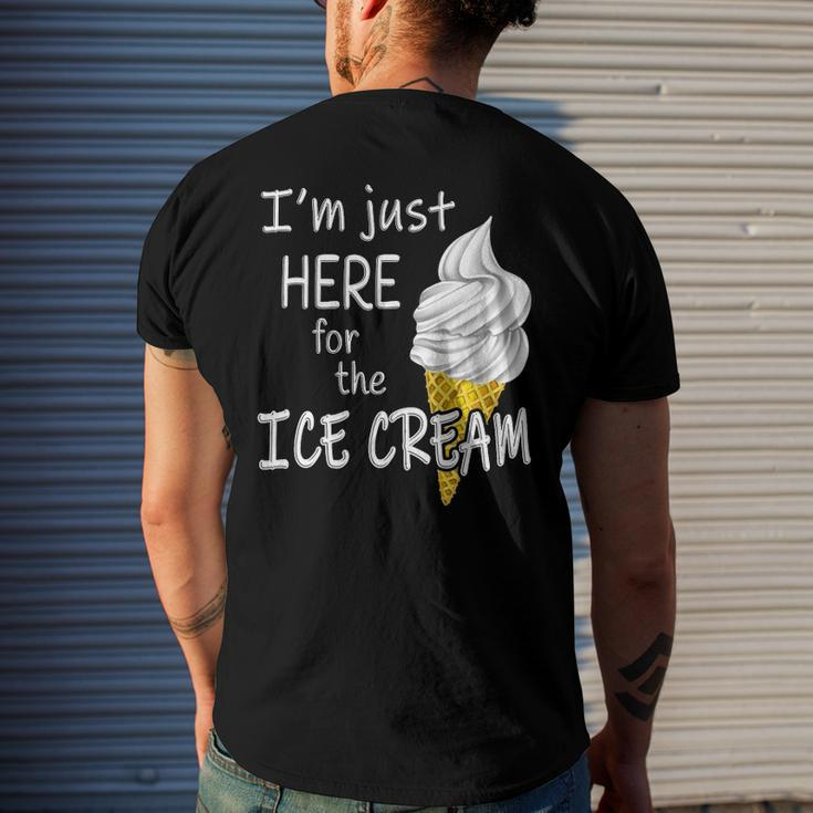 Im Just Here For The Ice Cream Summer Cute Vanilla Men's Back Print T-shirt Gifts for Him