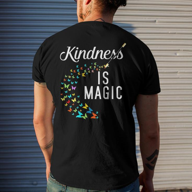 Kindness Is Magic Butterflies Kind Teacher Appreciation Men's Back Print T-shirt Gifts for Him