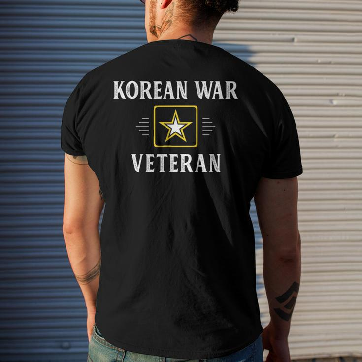 Korean War Veteran Happy Veterans Day Men's Back Print T-shirt Gifts for Him