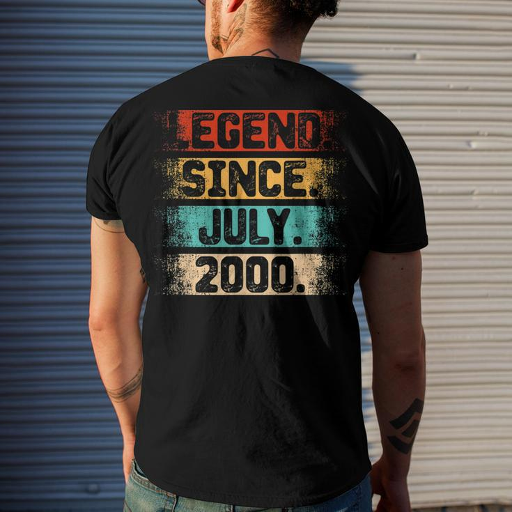 Legend Since July 2000 Vintage 22 Years Old 22Nd Birthday Men's T-shirt Back Print Gifts for Him