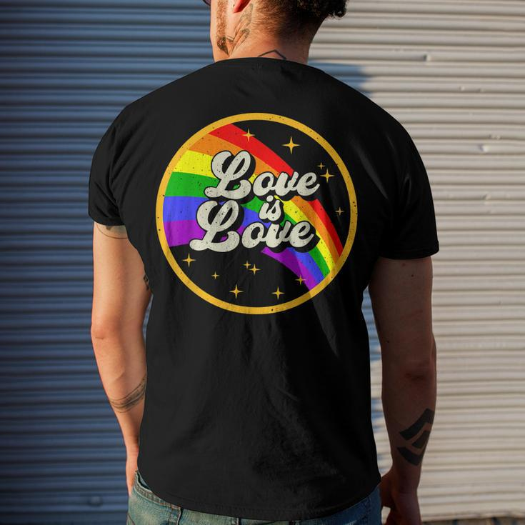 Love Is Love Rainbow Lgbt Gay Lesbian Pride Men's Back Print T-shirt Gifts for Him