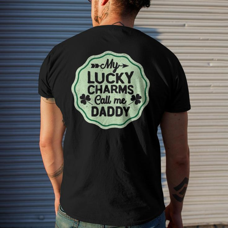 My Lucky Charms Call Me Daddy St Patricks Day Men's Back Print T-shirt Gifts for Him