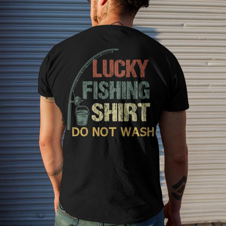 This Is My Lucky Fishing Do Not Wash Fisherman Men's T-shirt Back Print Gifts for Him