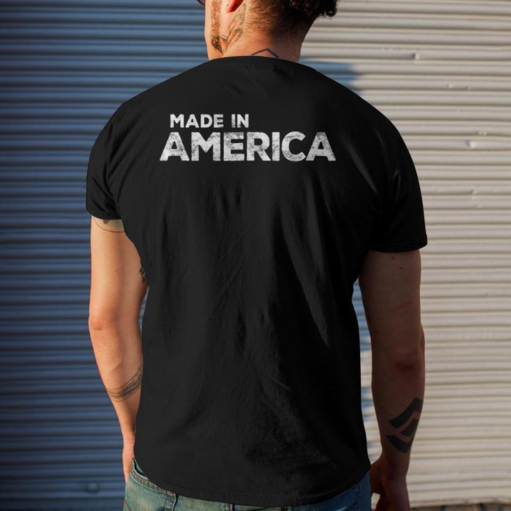 Made In America Patriotic 4Th Of July Men's Back Print T-shirt Gifts for Him