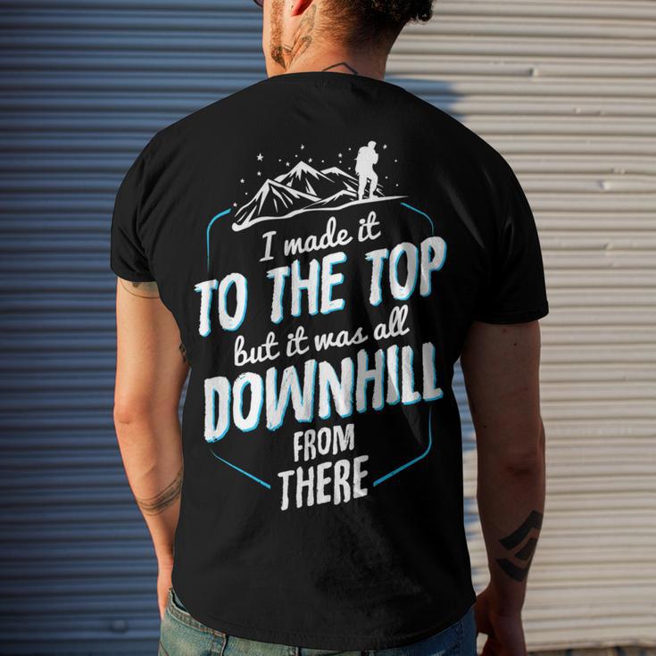 Made It To The Top All Downhill From There 107 Trending Shirt Men's Crewneck Short Sleeve Back Print T-shirt Gifts for Him