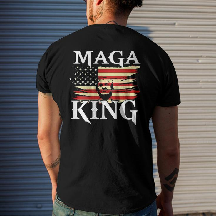 Maga King American Patriot Trump Maga King Republican Men's Back Print T-shirt Gifts for Him
