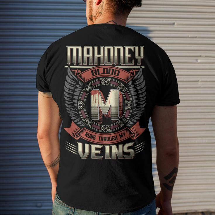 Mahoney Blood Run Through My Veins Name V5 Men's Crewneck Short Sleeve Back Print T-shirt Gifts for Him