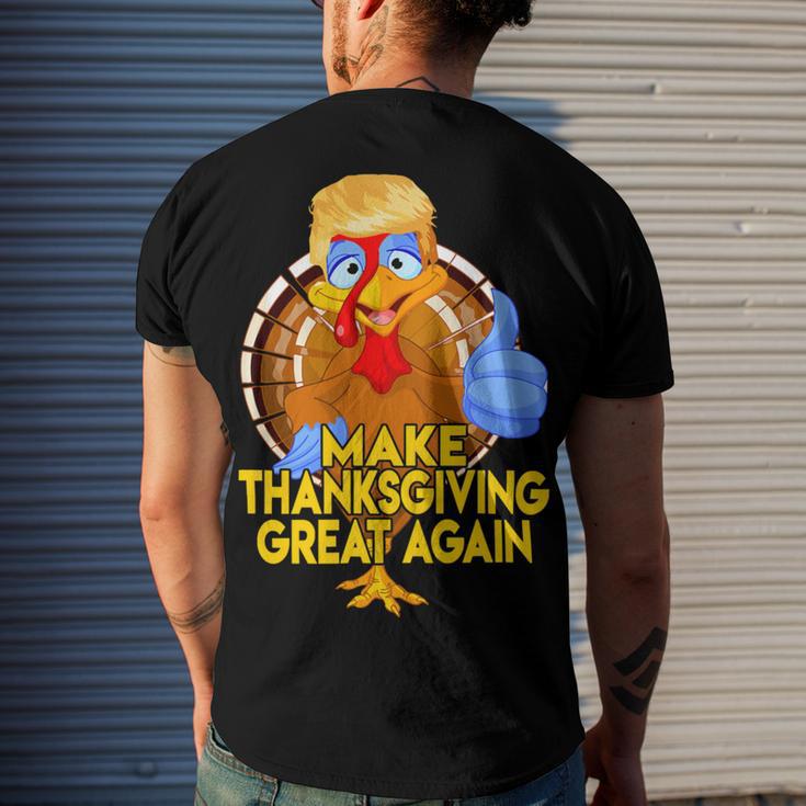 Make Thanksgiving Great Again Funny 2 Shirt Men's Crewneck Short Sleeve Back Print T-shirt Gifts for Him