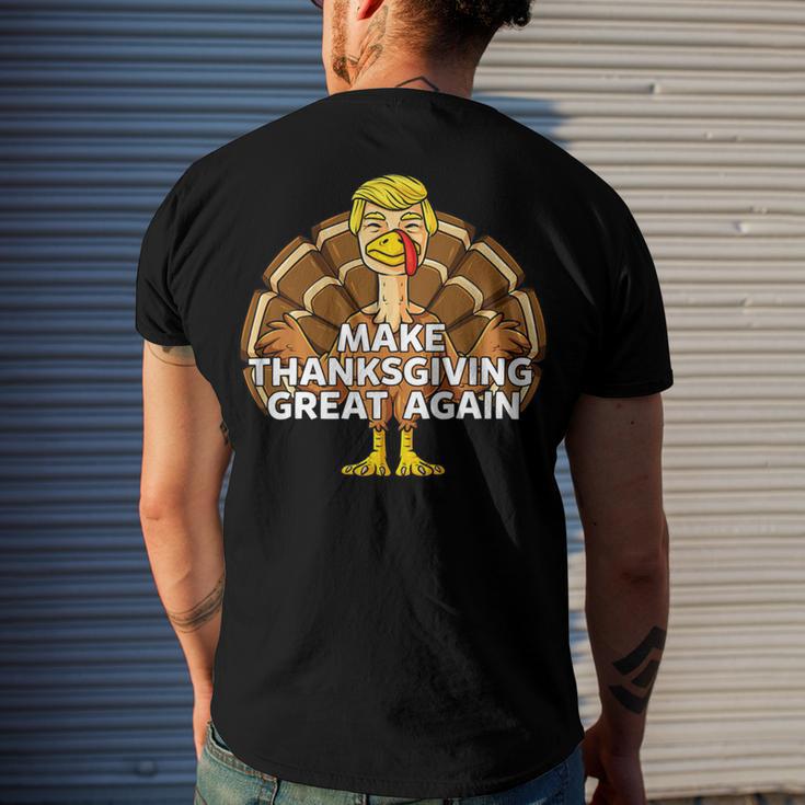 Make Thanksgiving Great Again Funny 3 Shirt Men's Crewneck Short Sleeve Back Print T-shirt Gifts for Him