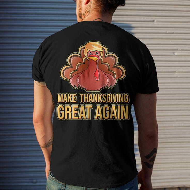 Make Thanksgiving Great Again Trump 907 Shirt Men's Crewneck Short Sleeve Back Print T-shirt Gifts for Him