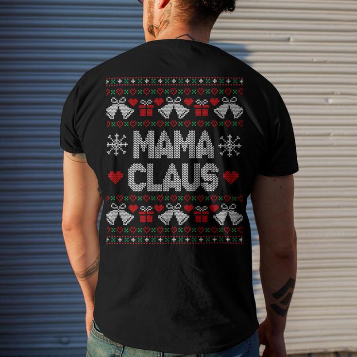 Mama Claus Christmas Ugly Sweater Men's Crewneck Short Sleeve Back Print T-shirt Gifts for Him