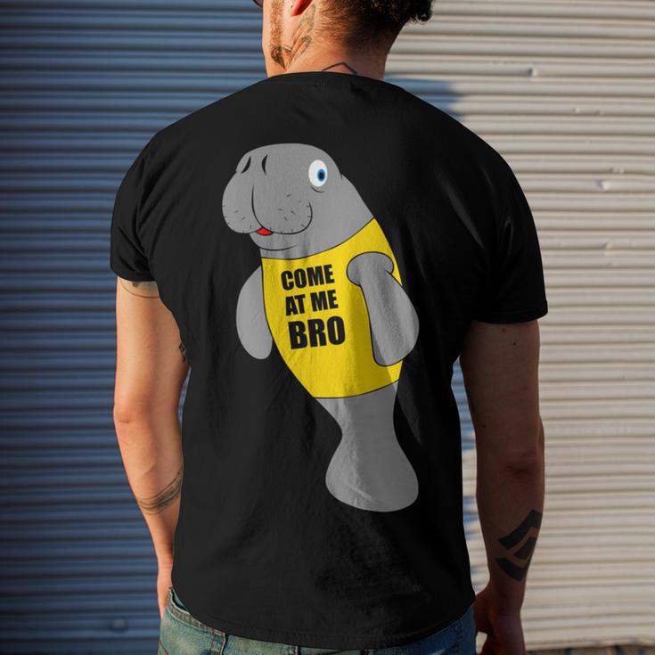 Manatee Novelty Come At Me Bro V2 Men's Crewneck Short Sleeve Back Print T-shirt Gifts for Him