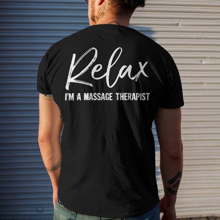 Massage Therapist V2 Men's Crewneck Short Sleeve Back Print T-shirt Gifts for Him