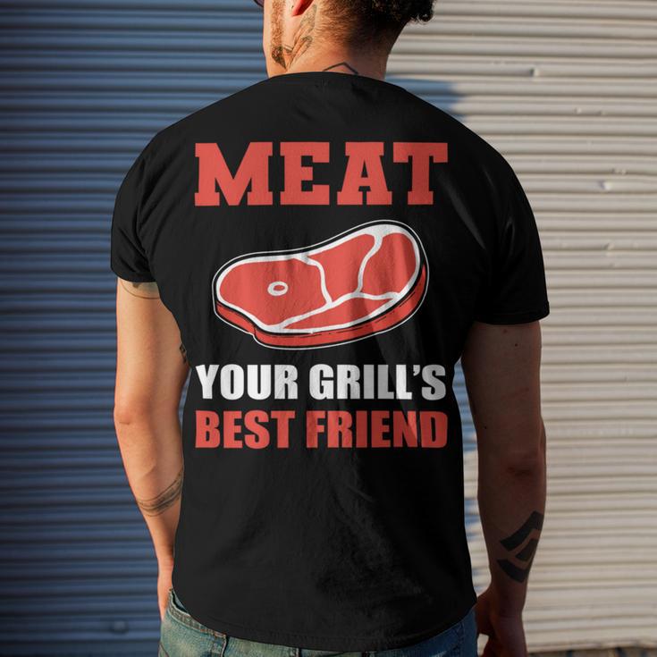 Meat Your Grill’S Best Friend Butcher Chef Cook Bbq Men's Crewneck Short Sleeve Back Print T-shirt Gifts for Him