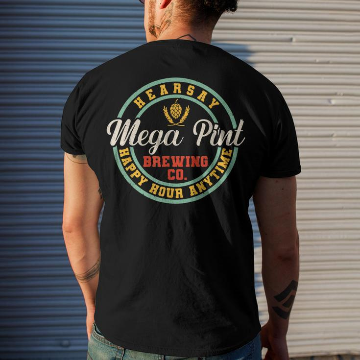 A Mega Pint Brewing Co Hearsay Happy Hour Anytime Men's Back Print T-shirt Gifts for Him