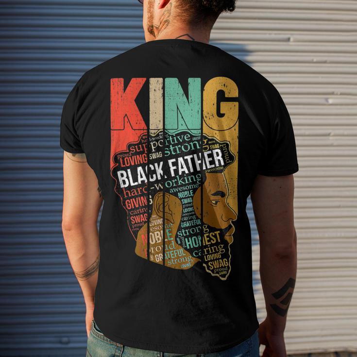 Mens Strong Black King Juneteeth African American Father Day 29 Shirt Men's Crewneck Short Sleeve Back Print T-shirt Gifts for Him