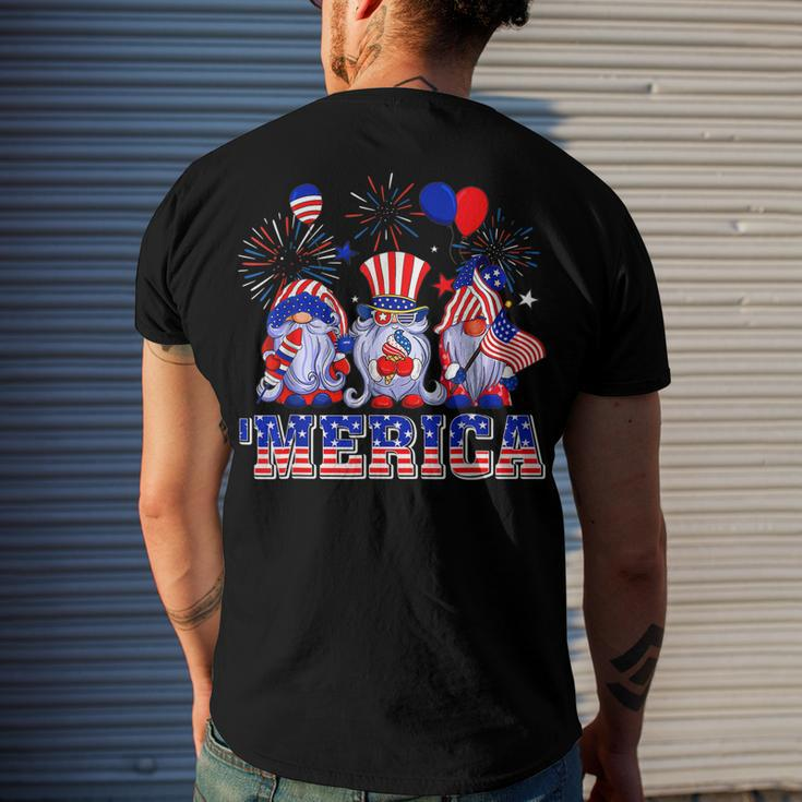 Merica Gnomes Happy 4Th Of July Us Flag Independence Day Men's T-shirt Back Print Gifts for Him