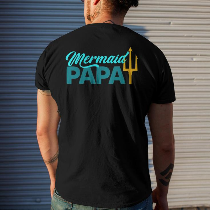 Mermaid Papa Mermaid Security Party Mens Men's Back Print T-shirt Gifts for Him