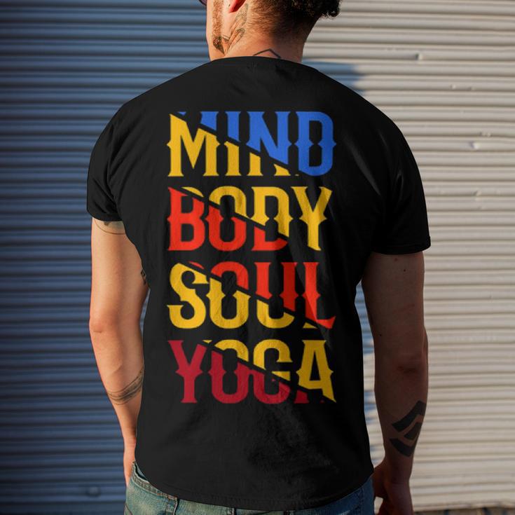 Mind Body Soul Yoga 114 Trending Shirt Men's Crewneck Short Sleeve Back Print T-shirt Gifts for Him