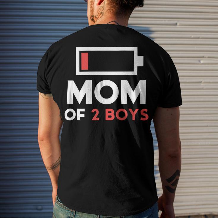 Mom Of 2 Boys Shirt From Son Mothers Day Birthday Women Active 154 Trending Shirt Men's Crewneck Short Sleeve Back Print T-shirt Gifts for Him