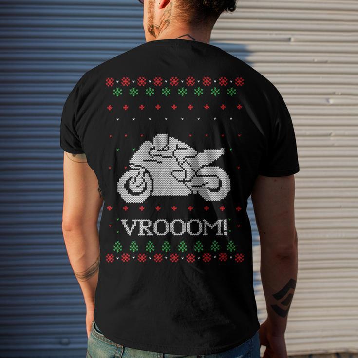 Motorcycle Ugly Christmaser Xmas 471 Shirt Men's Crewneck Short Sleeve Back Print T-shirt Gifts for Him