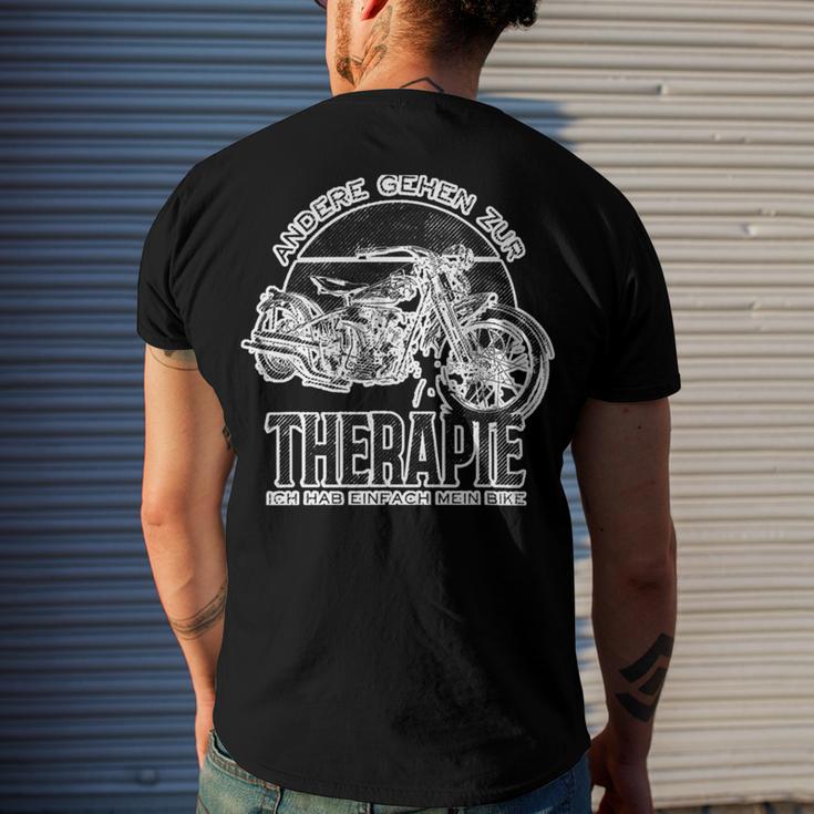 Motorcycles Therapy Ich Hab Einfach 462 Shirt Men's Crewneck Short Sleeve Back Print T-shirt Gifts for Him