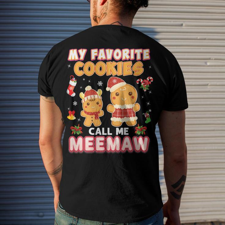 My Favorite Cookies Call Me Meemaw 882 Shirt Men's Crewneck Short Sleeve Back Print T-shirt Gifts for Him