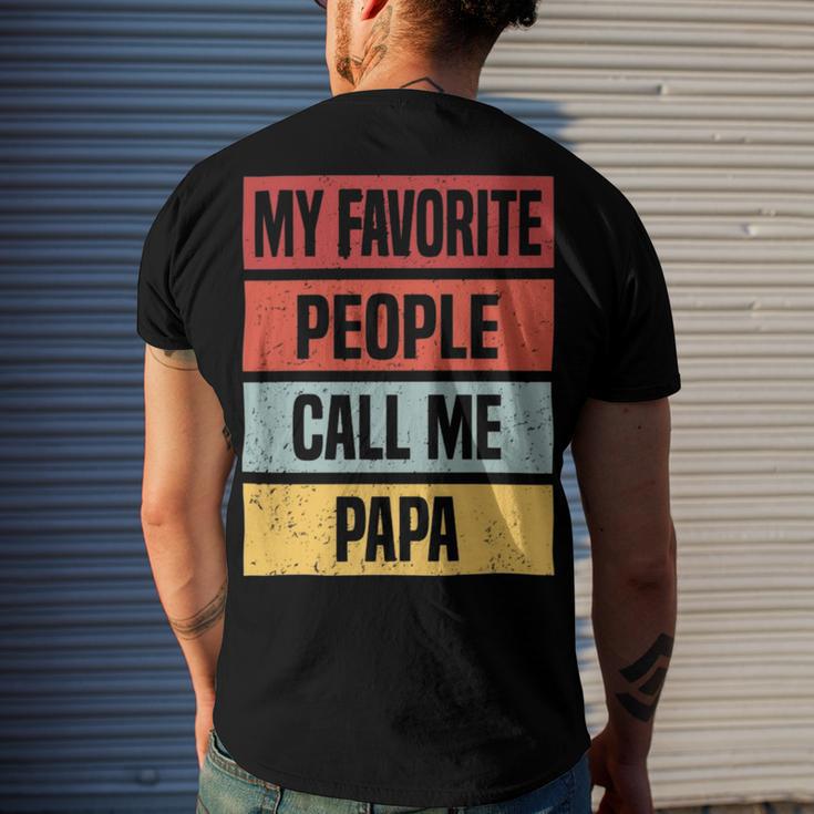 My Favorite People Call Me Papa 528 Trending Shirt Men's Crewneck Short Sleeve Back Print T-shirt Gifts for Him