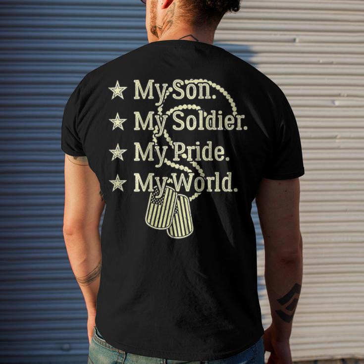 My Son Is A Soldier Hero Proud 712 Shirt Men's Crewneck Short Sleeve Back Print T-shirt Gifts for Him