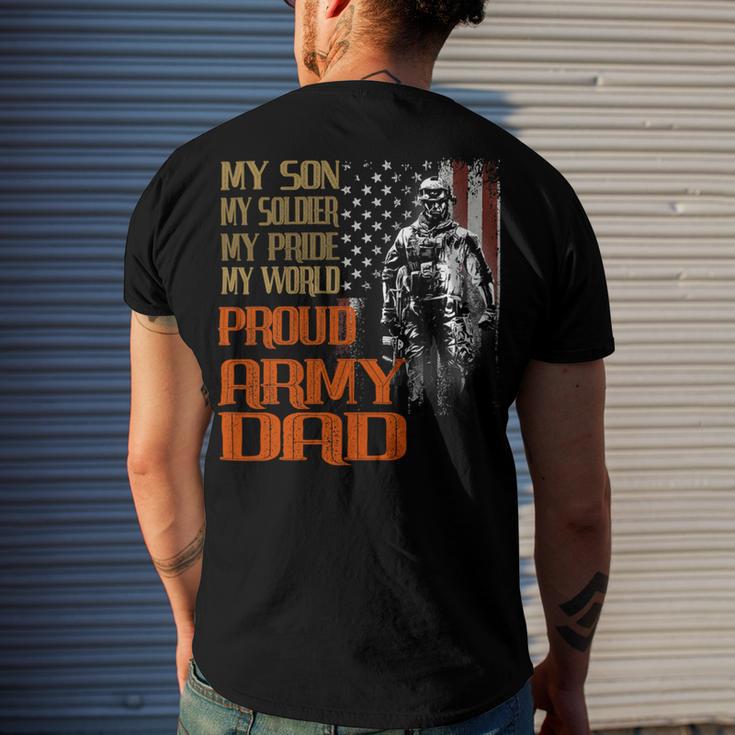 My Son Is A Soldier Hero Proud Army 708 Shirt Men's Crewneck Short Sleeve Back Print T-shirt Gifts for Him