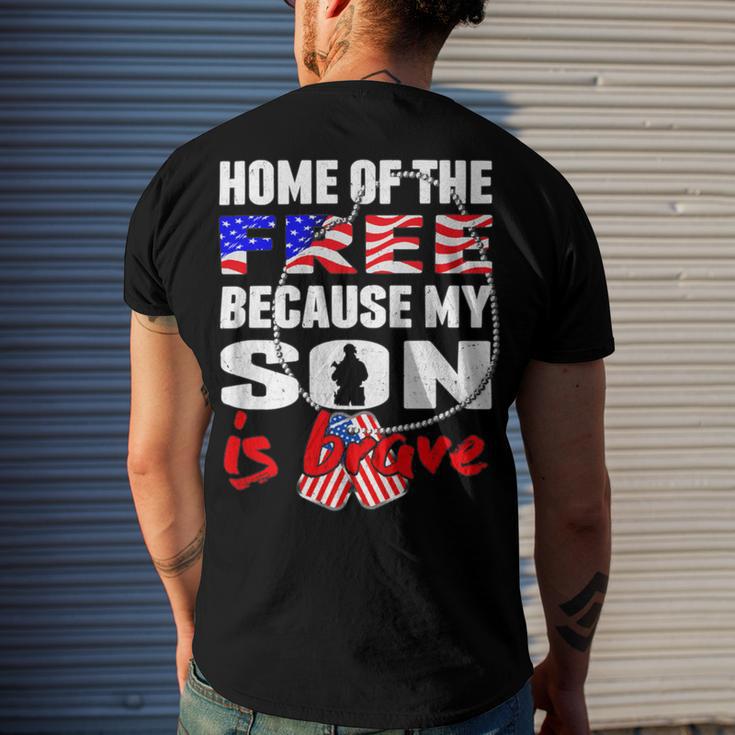 My Son Is Brave Home Of The Free Proud 716 Shirt Men's Crewneck Short Sleeve Back Print T-shirt Gifts for Him