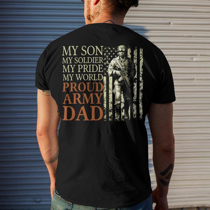 My Son My Soldier My Pride My World 696 Shirt Men's Crewneck Short Sleeve Back Print T-shirt Gifts for Him