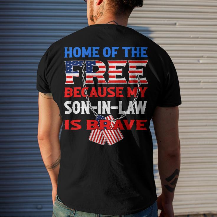 My Soninlaw Is Brave Home Of The Free 687 Shirt Men's Crewneck Short Sleeve Back Print T-shirt Gifts for Him