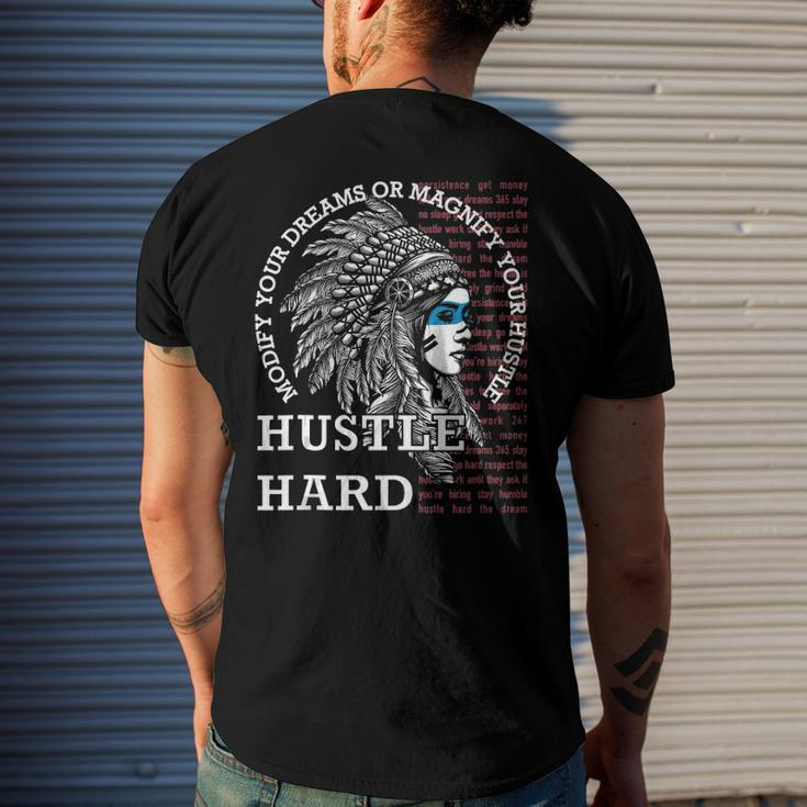 Native American Hustle Hard Urban Gang Ster Clothing Men's Back Print T-shirt Gifts for Him
