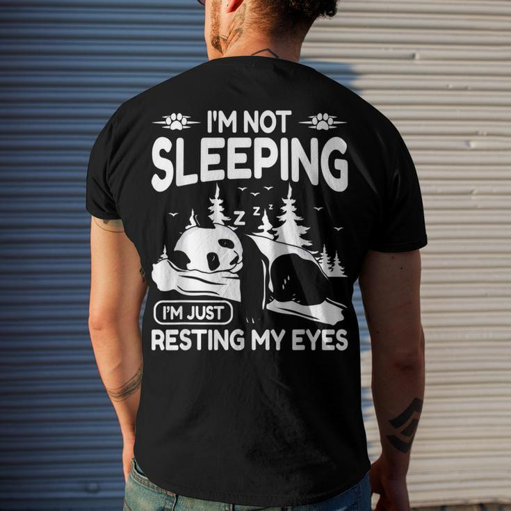 Mens Im Not Sleeping Im Just Resting My Eyes Dad Apparel Men's T-shirt Back Print Gifts for Him