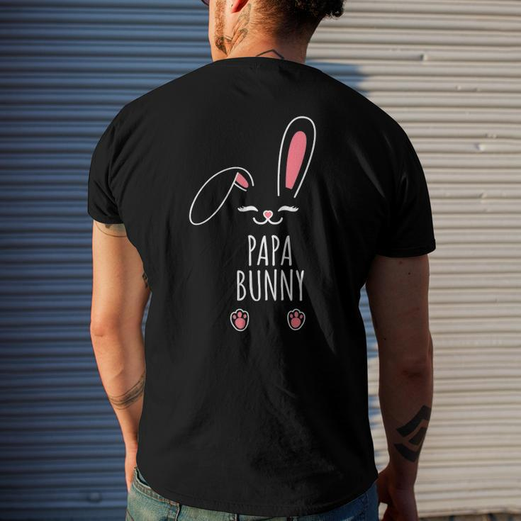 Papa Bunny Matching Easter Bunny Egg Hunting Men's Back Print T-shirt Gifts for Him