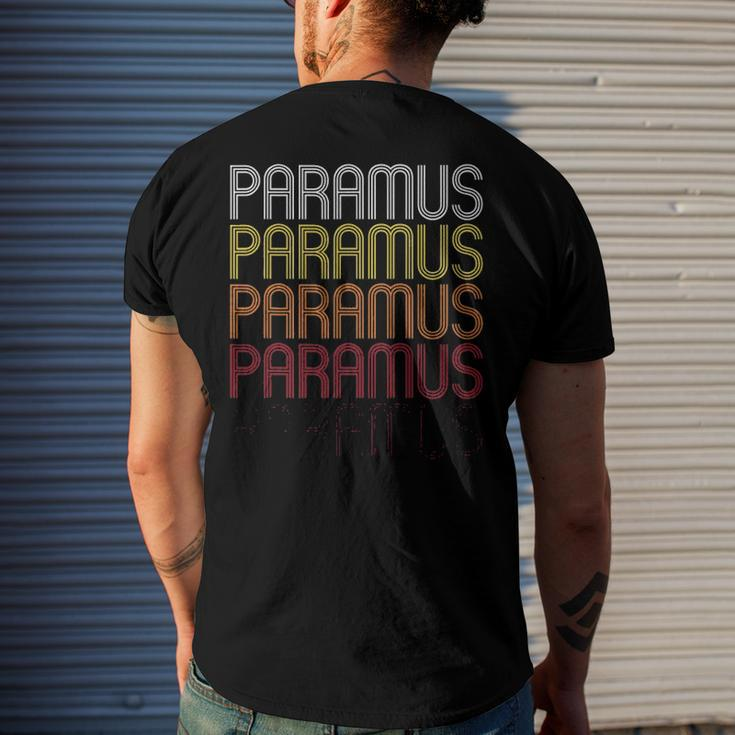 Paramus Nj Vintage Style New Jersey Men's Back Print T-shirt Gifts for Him