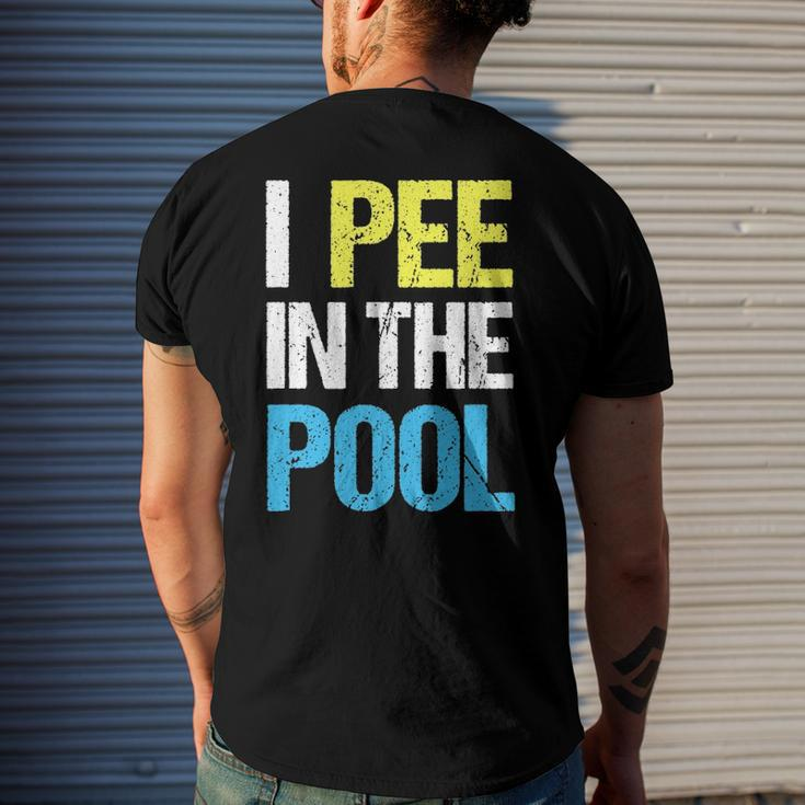 I Pee In The Pool Summer Men's Back Print T-shirt Gifts for Him