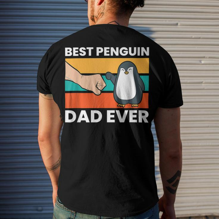 Penguin Best Penguin Dad Ever Men's T-shirt Back Print Gifts for Him