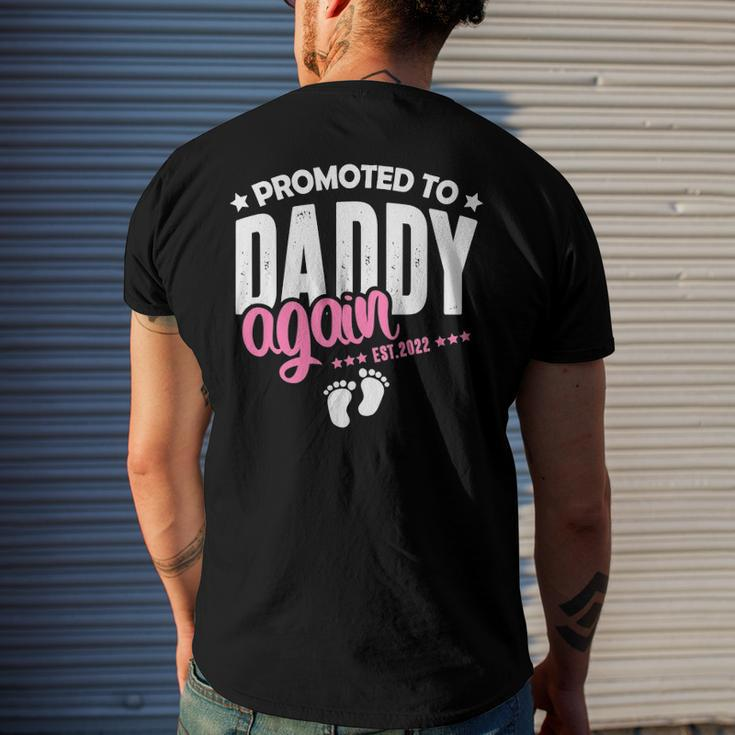 Promoted Daddy Again 2022 Its A Girl Baby Announcement Men's Back Print T-shirt Gifts for Him